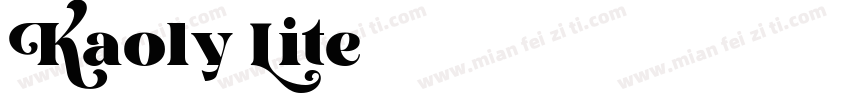 Kaoly Lite字体转换